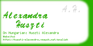 alexandra huszti business card